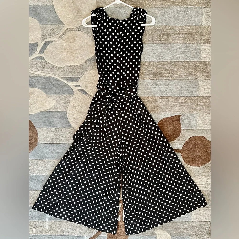 NWT Kate Spade Lia Polka Dot Tie Waist Wide Leg Jumpsuit